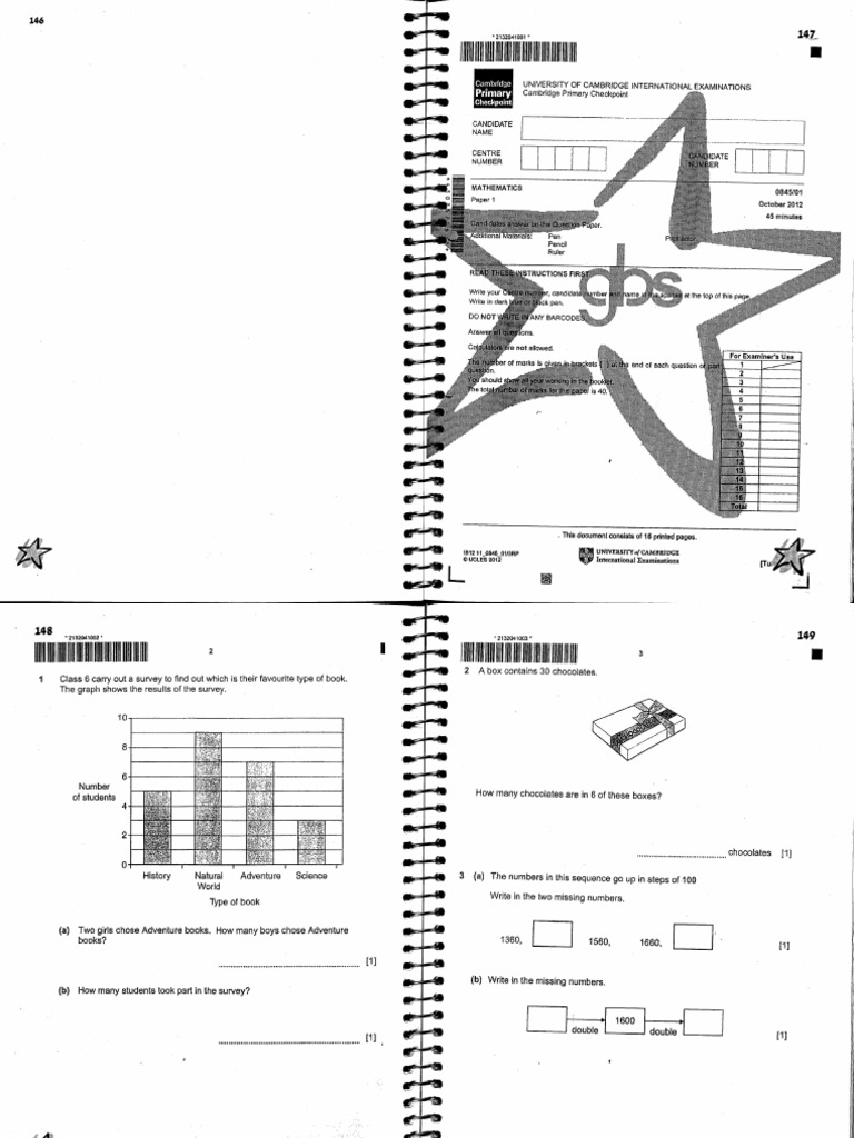 Mathematics Primary Paper 1 (Part 2) | PDF
