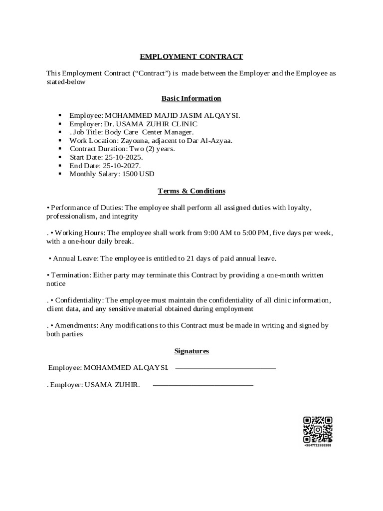 Contract PDF | PDF