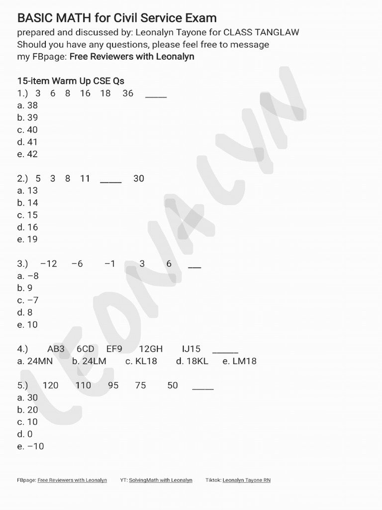 Basic Numerical Tanglaw 4feb2026 | PDF
