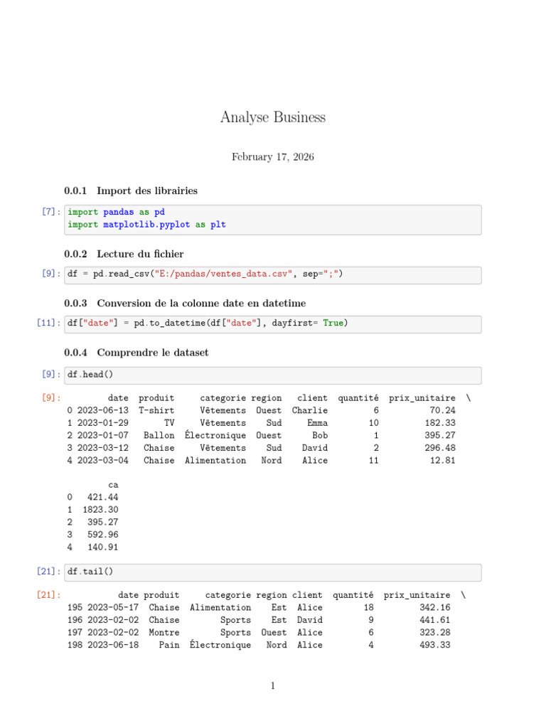 Analyse Business | PDF
