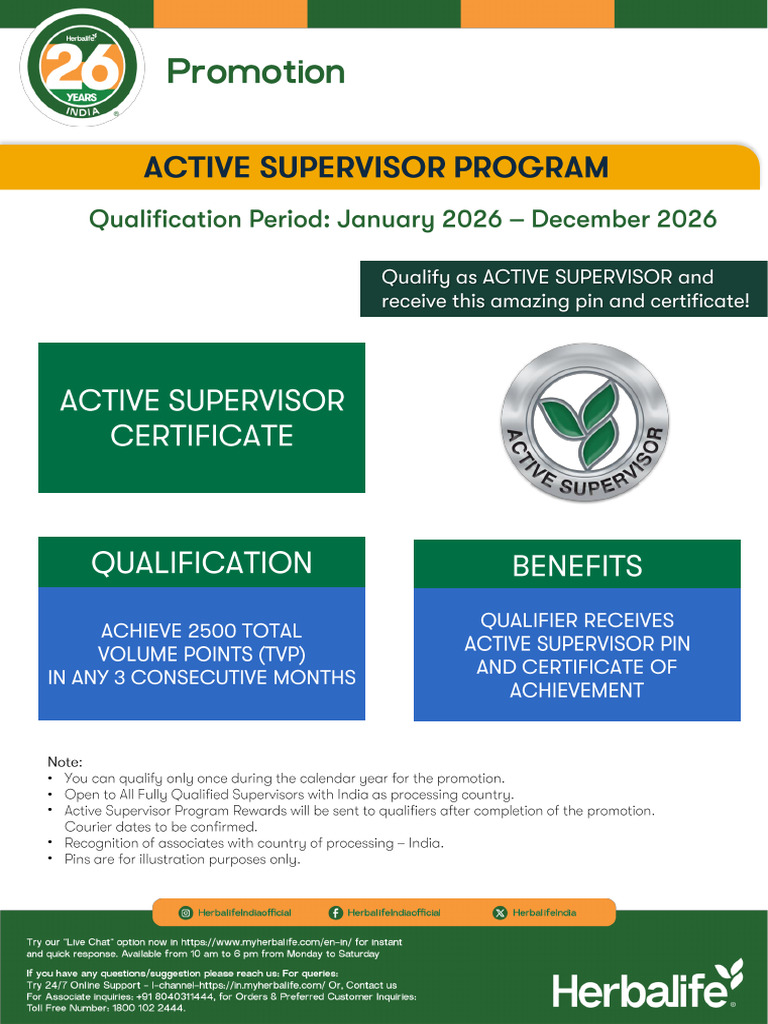 Active Supervisor Program 2026 - Flyer | PDF