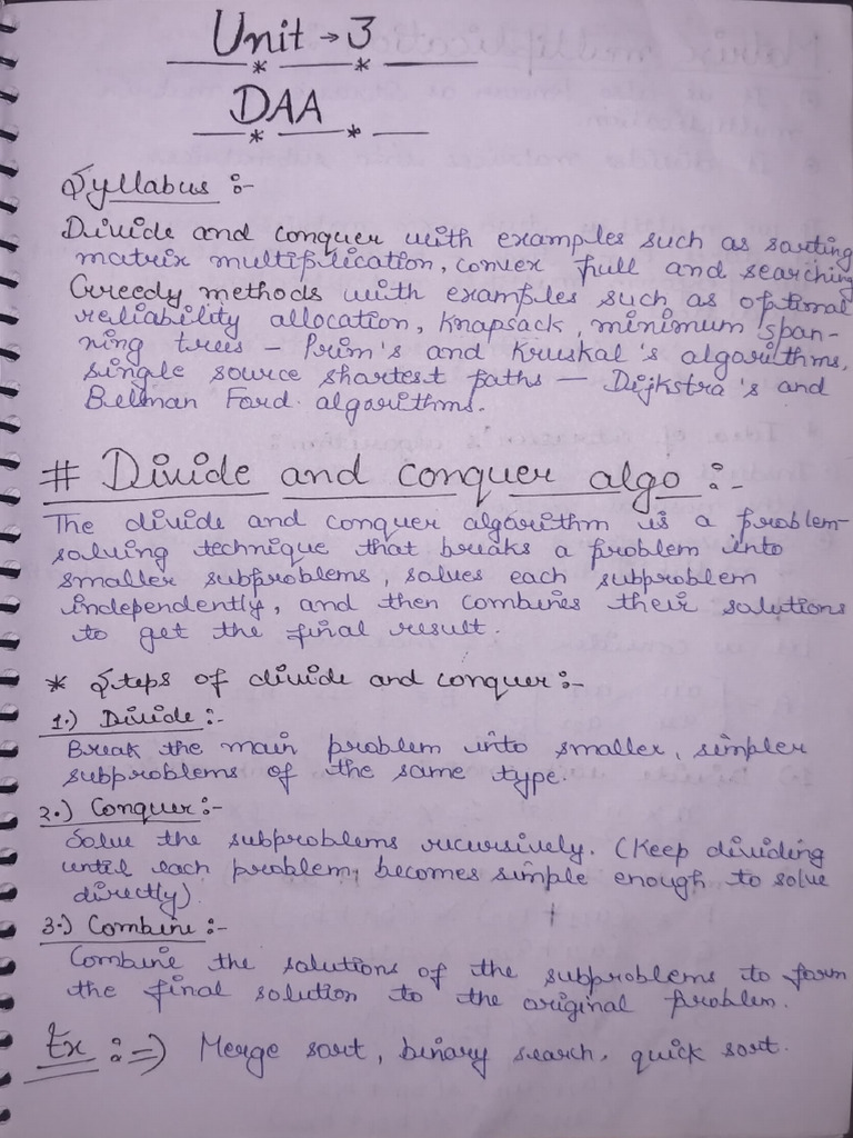 Unit-3 Daa by Coreconcepts - Engineering | PDF