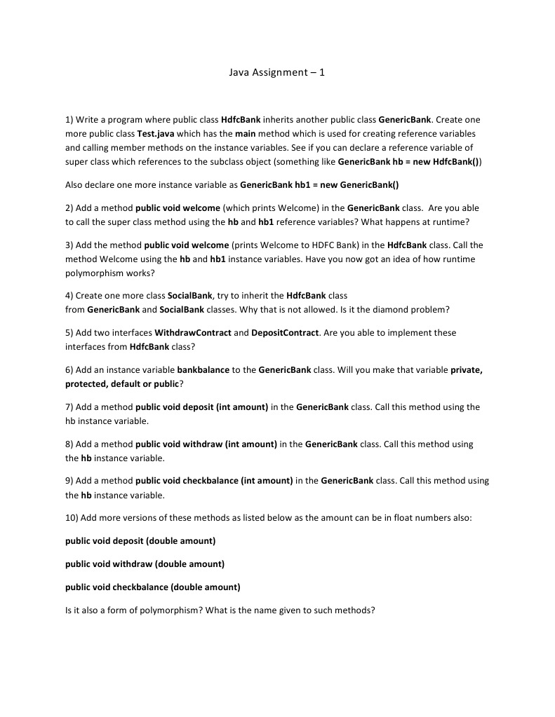 Java Assignment | Download Free PDF | Method (Computer Programming ...