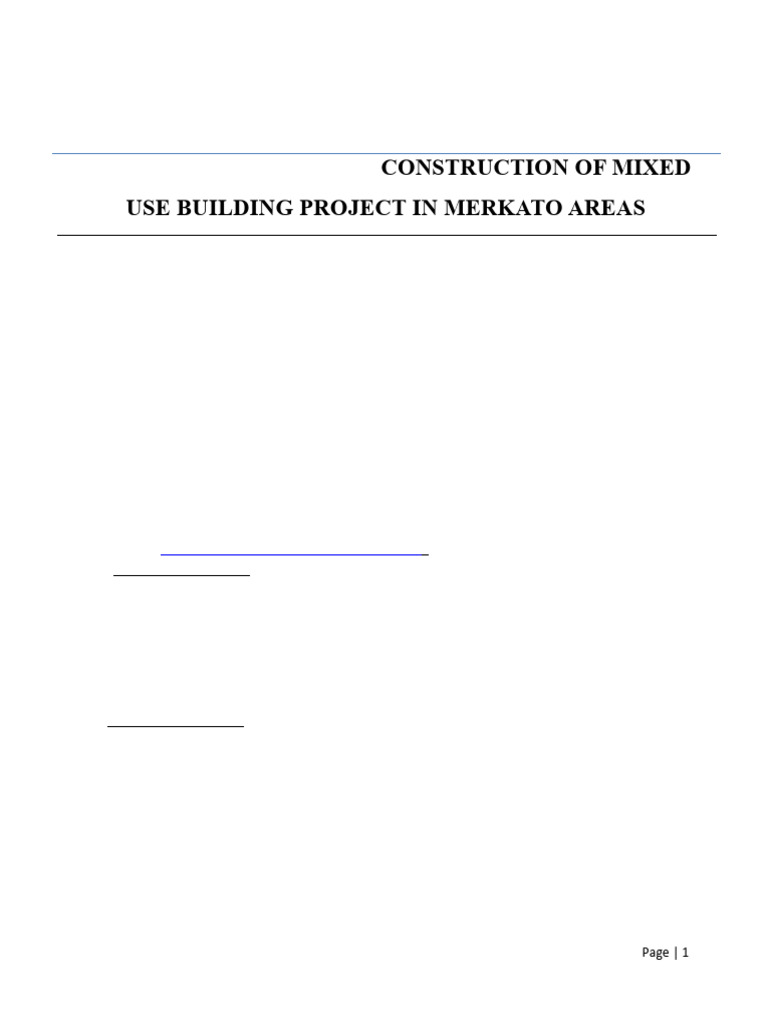 Project Proposal For Construction of Mixed Use Building | PDF | Taxes ...