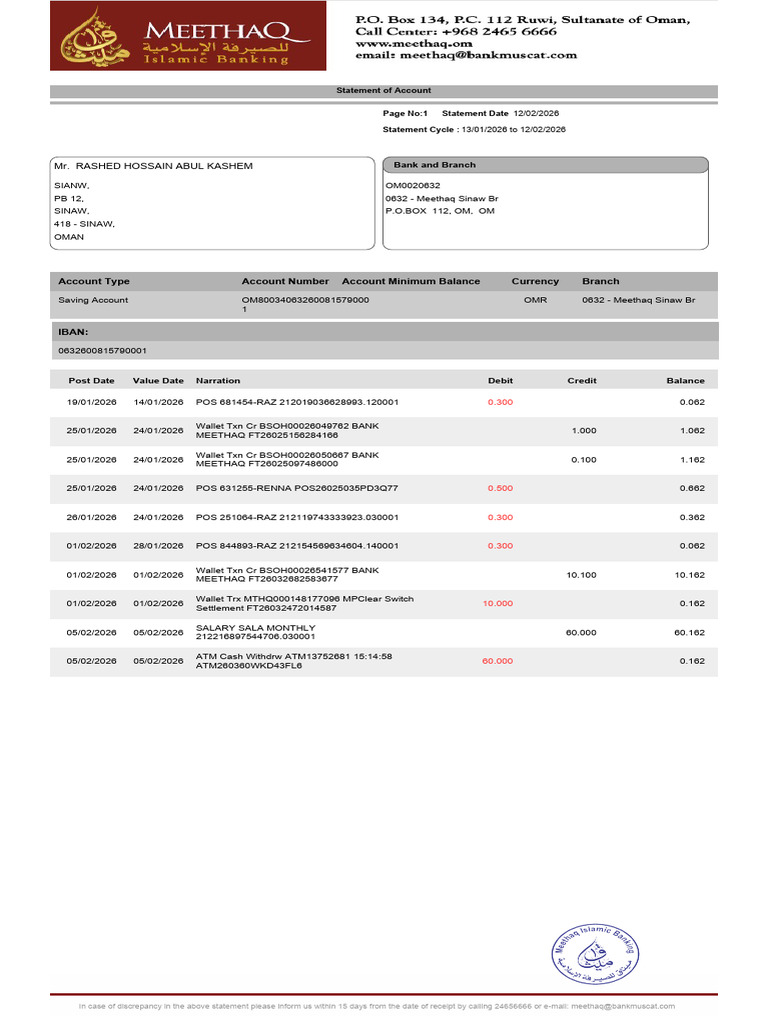Mr. Rashed Hossain Abul Kashem: Bank and Branch | PDF | Trade | Service ...