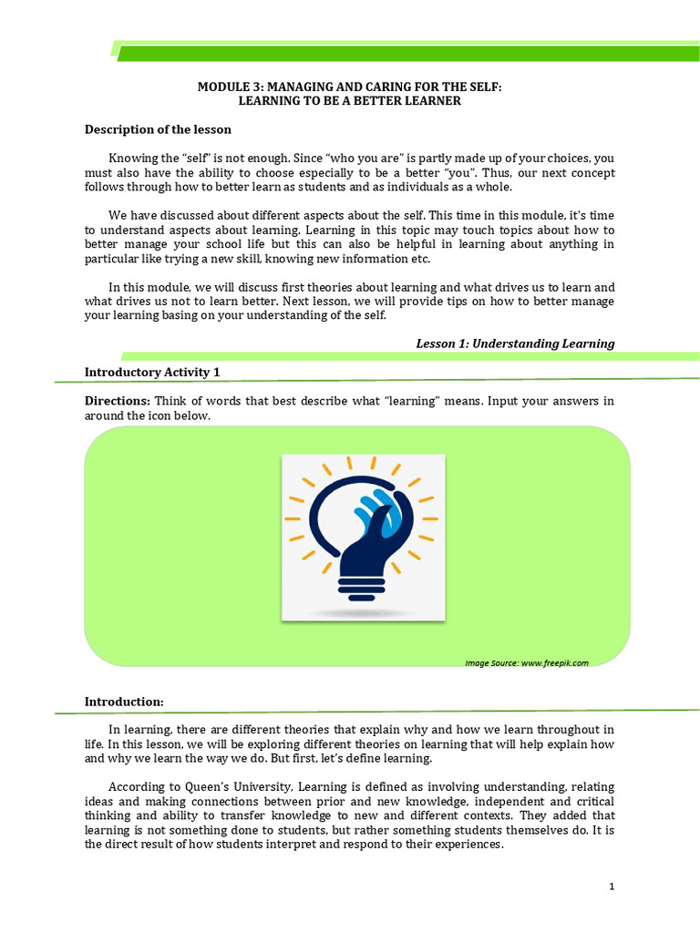 Uts Finals Module Complete | PDF | Self Efficacy | Goal