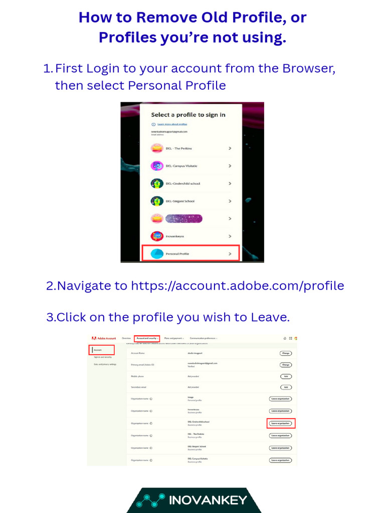 Adobe How To Remove Old Profile, or Profiles You'Re Not Using. | PDF