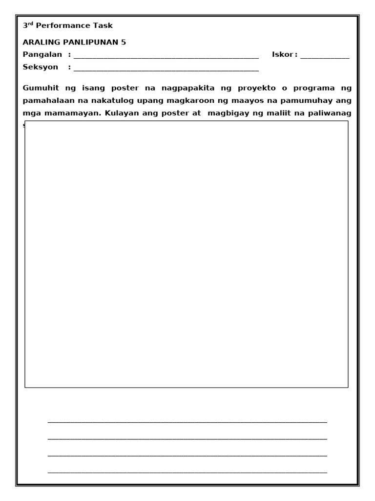4th Performance Task | PDF