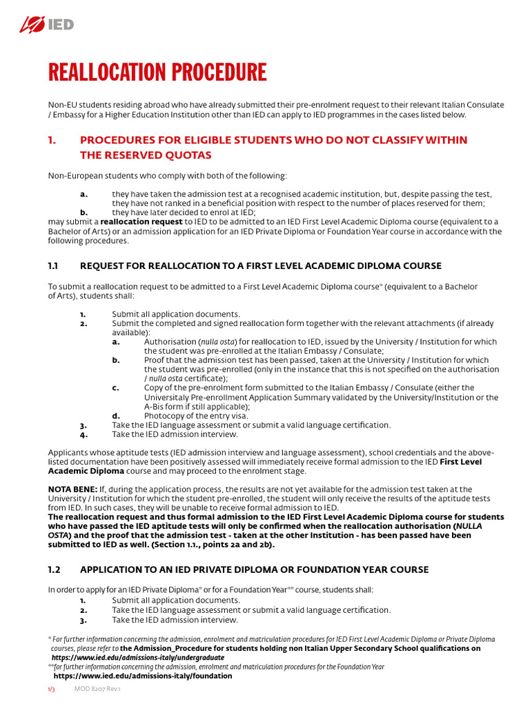 Non-EU Students Reallocation | PDF | University And College Admission ...