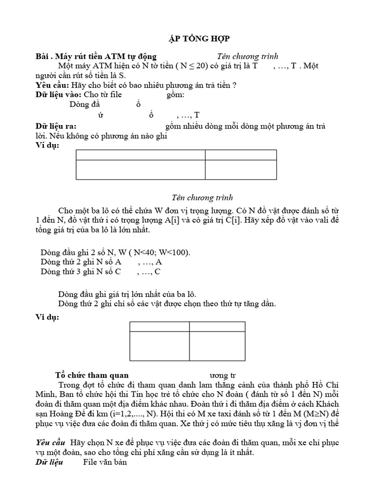Bai Tong Tong Hop Phuong Phap Duyet | PDF