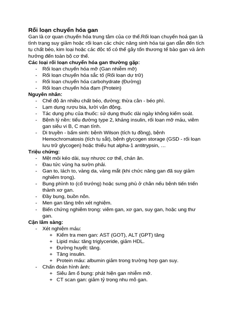 rlch gan và bệnh lí | PDF