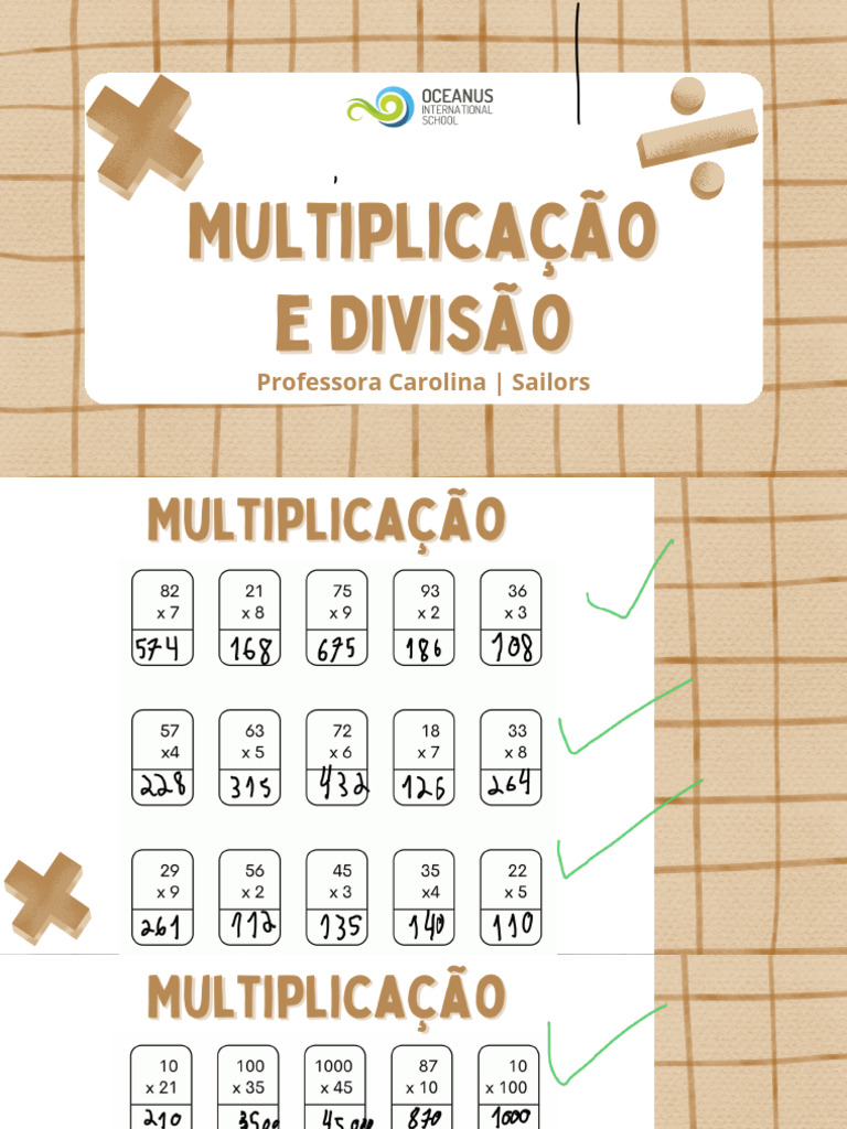 PDF Multiplicação e Divisão | PDF