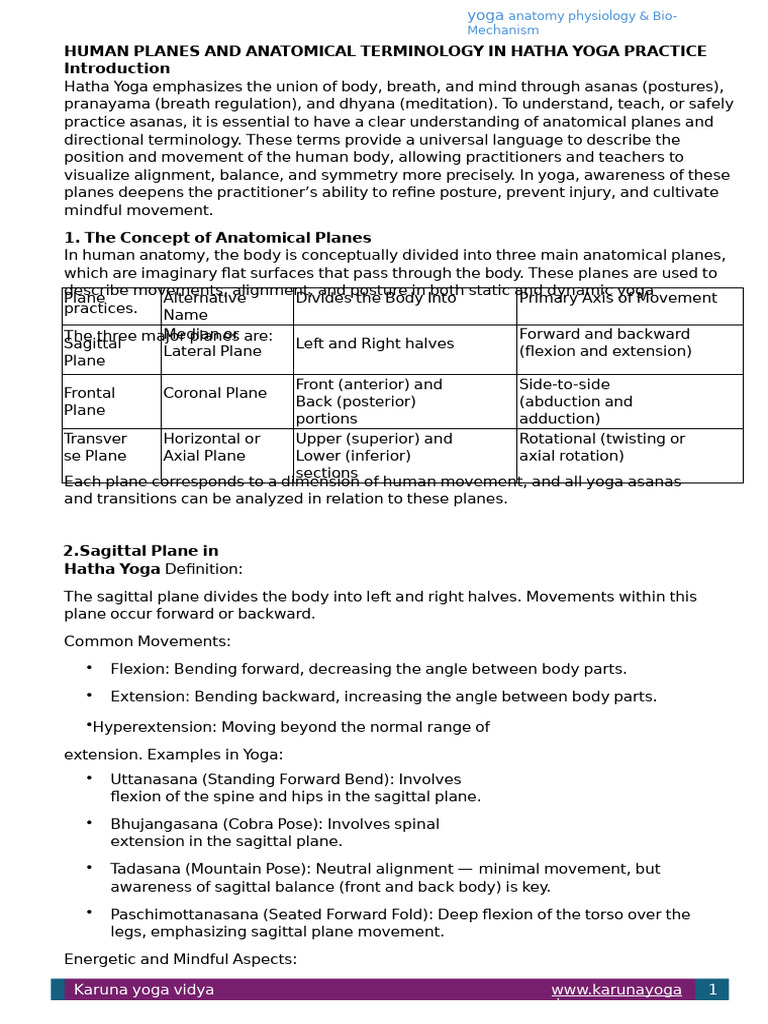 Human Planes Terminology | PDF | Anatomical Terms Of Motion ...