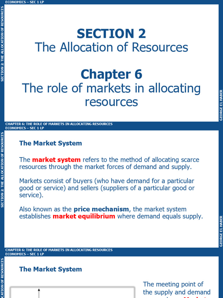 Ch6 The Role of Markets in Allocating Resources | PDF | Economic ...