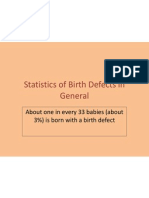 Statistics of Birth Defects