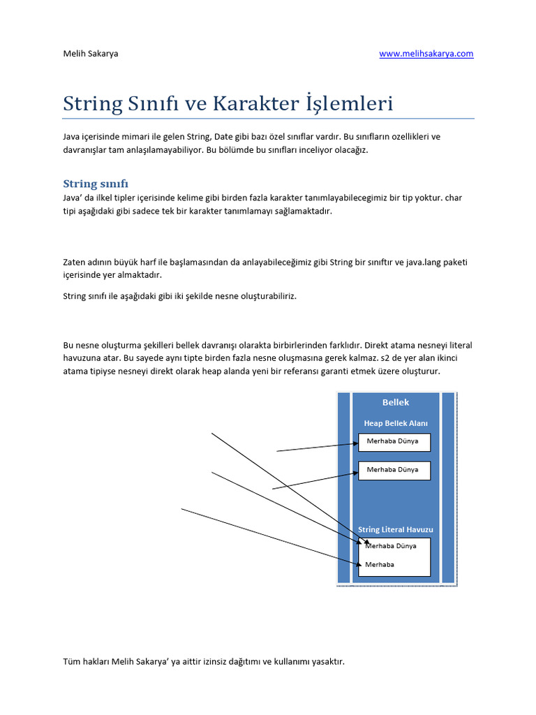 Bolum-15 - String Sinifi Ve Karakter Islemleri | PDF