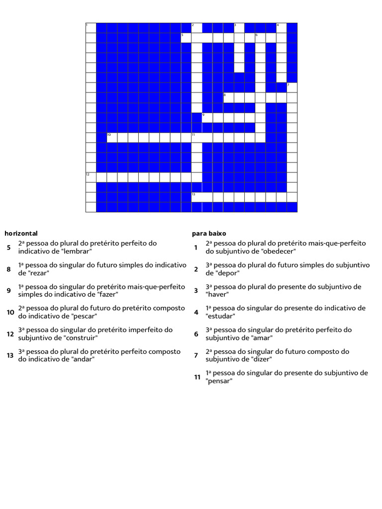 Criar Palavras Cruzadas - Online, Gratuito e Interativo | PDF | Idiomas ...