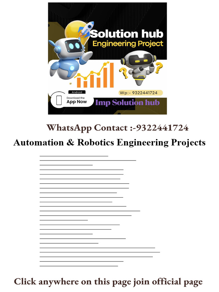 Robotics Engineering Project Idea (Solution Hub) | PDF | Unmanned ...