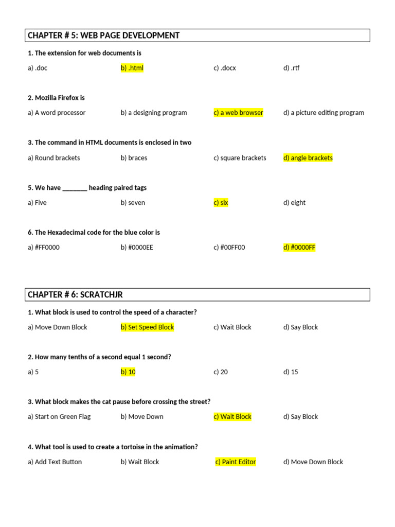Class 5th Computer Mcqs | PDF | Computer File Formats | Computing