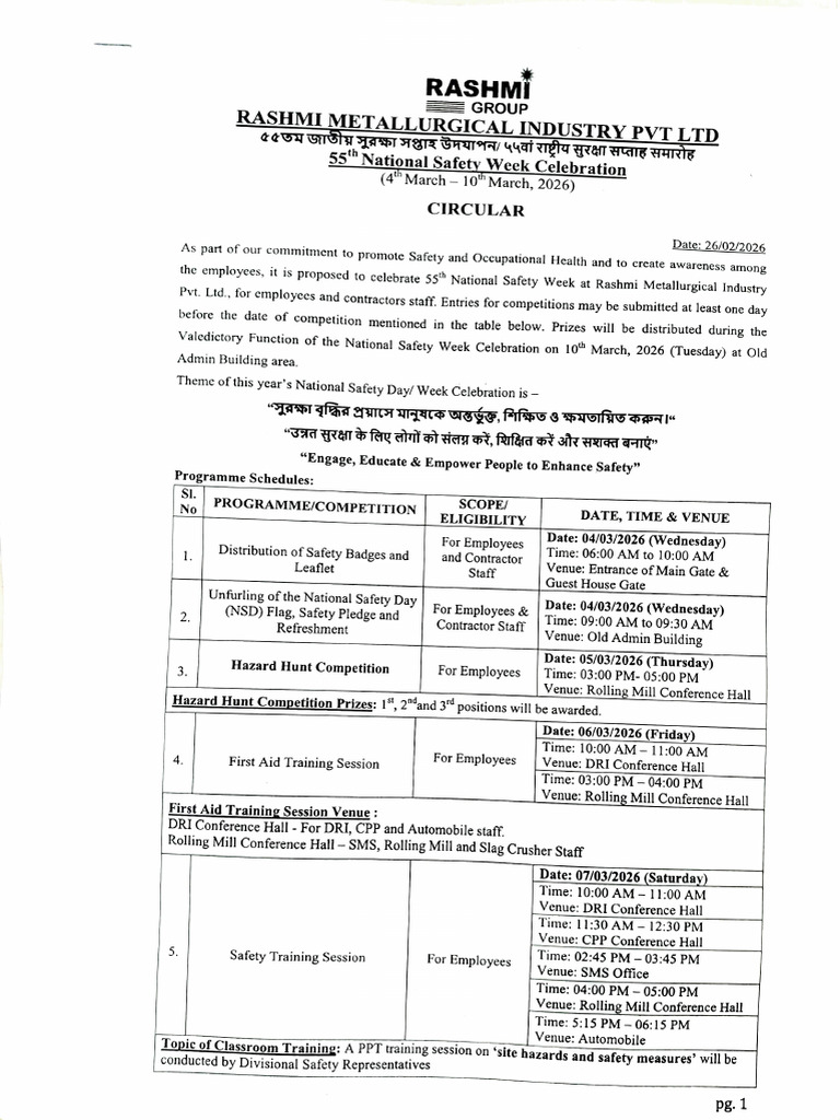 Safety Circular | PDF | Safety