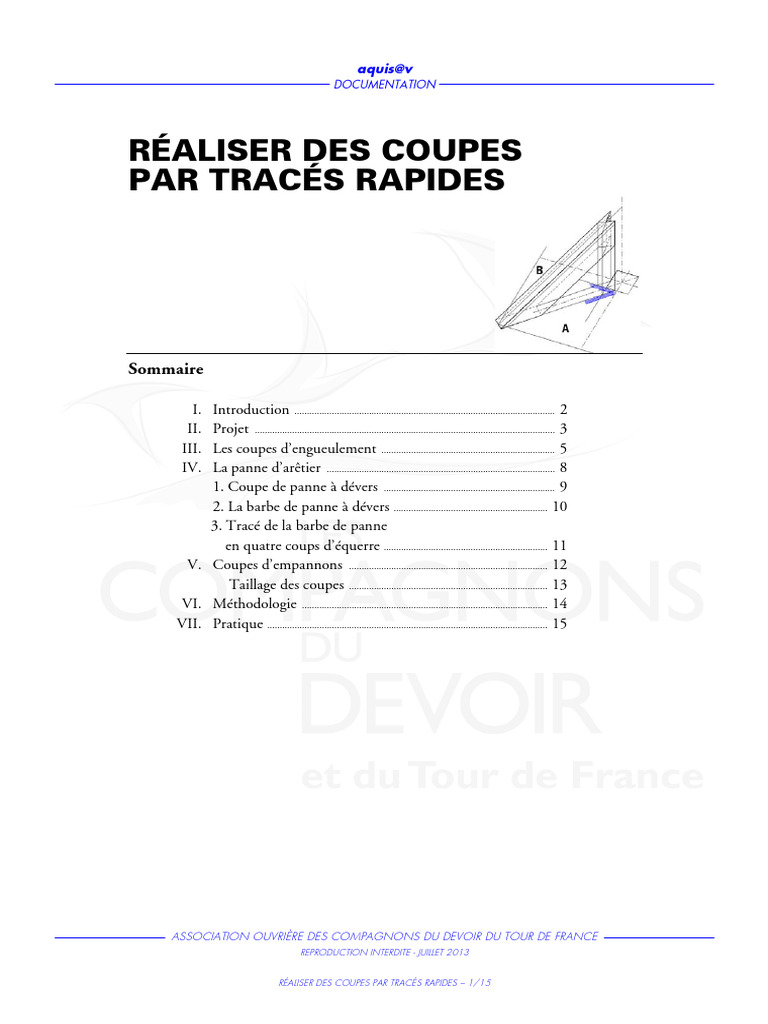 Réaliser Des Coupes Par Tracés Rapides | PDF