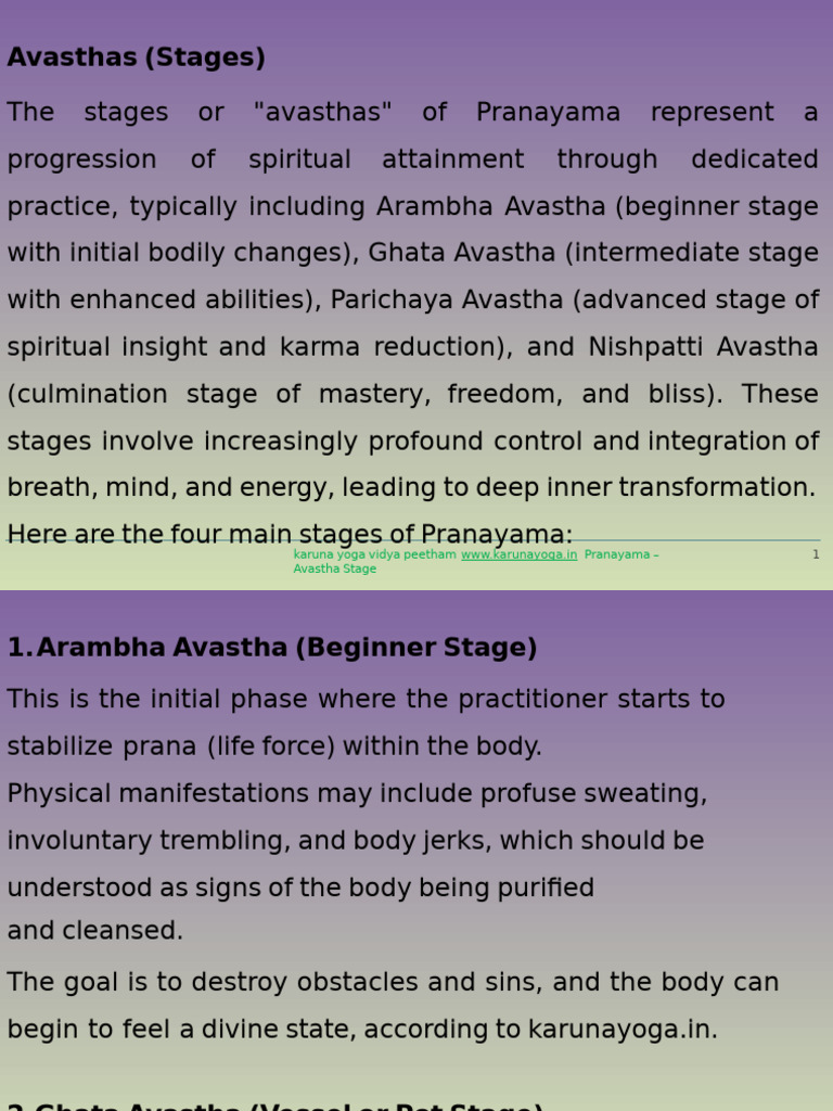 Avasthas Pranayama | PDF | Prana | Yoga