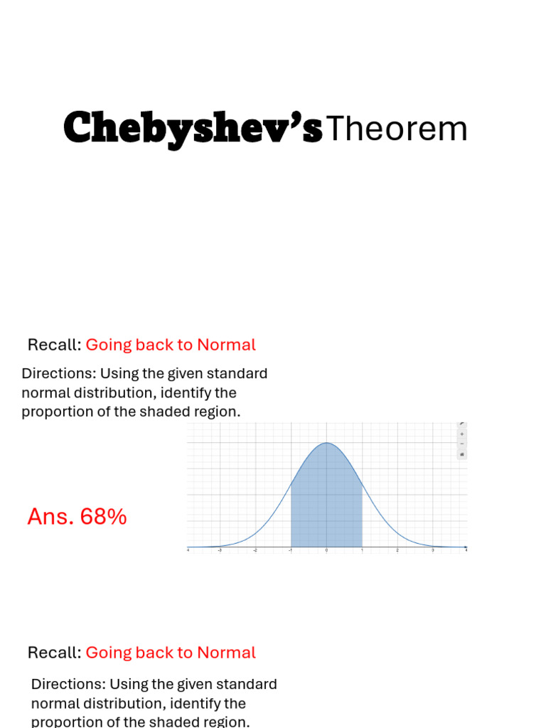Chebyshevs-Theorem (1) | PDF | Normal Distribution | Statistical Theory