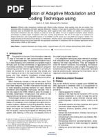 Implementation of Adaptive Modulation and Coding Technique Using