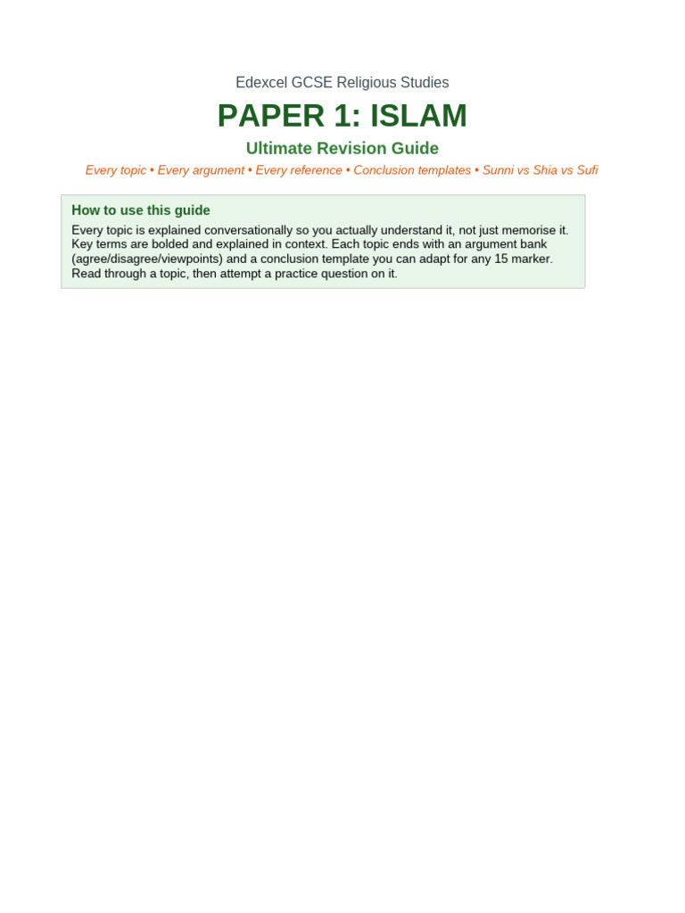 Paper1 Islam Ultimate | PDF | Prophets And Messengers In Islam | Jihad