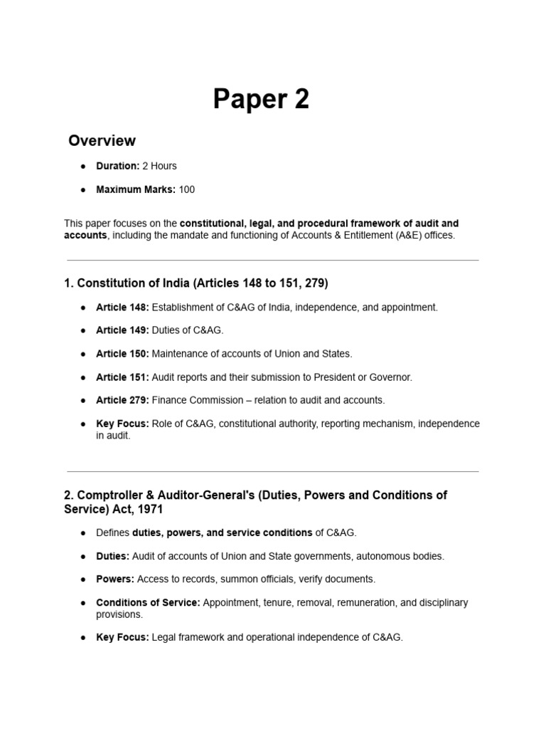 CAG Paper 2 | PDF | Audit | Regulatory Compliance