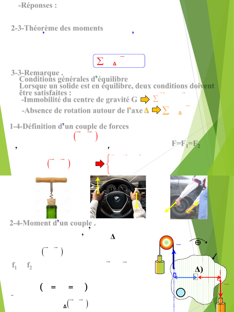 Equilibre D'un Solide en Rotation Autour D'un Axe Fixe - Partie 2 | PDF ...