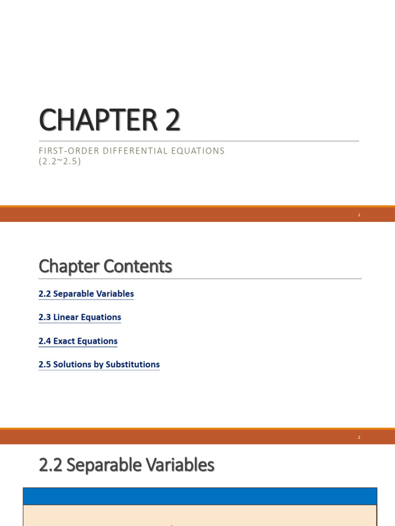 02 Chapter2 1st Order ODE | PDF | Ordinary Differential Equation ...