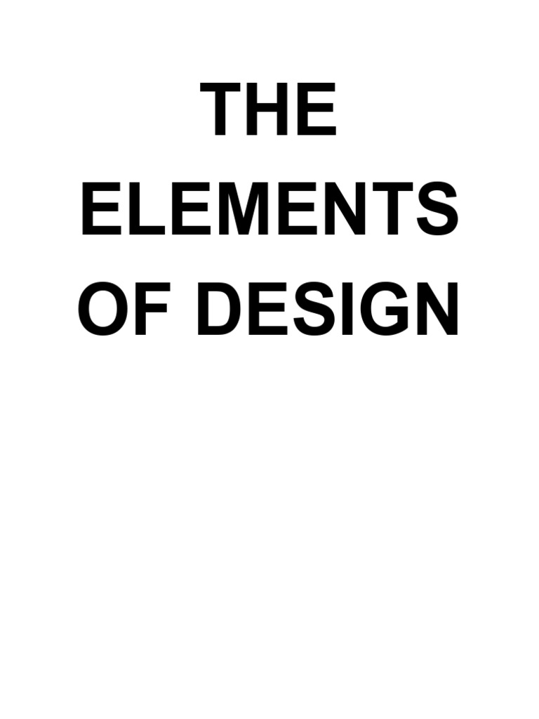 4 Elements of Design | PDF | Color | Shape