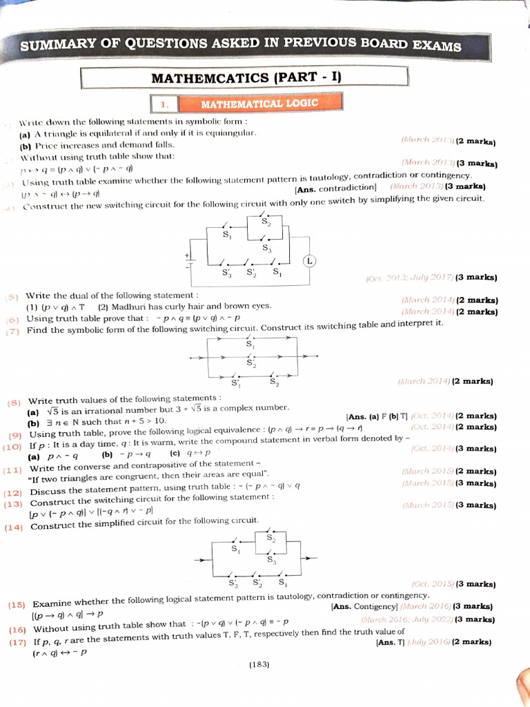 Maths PYQs | PDF