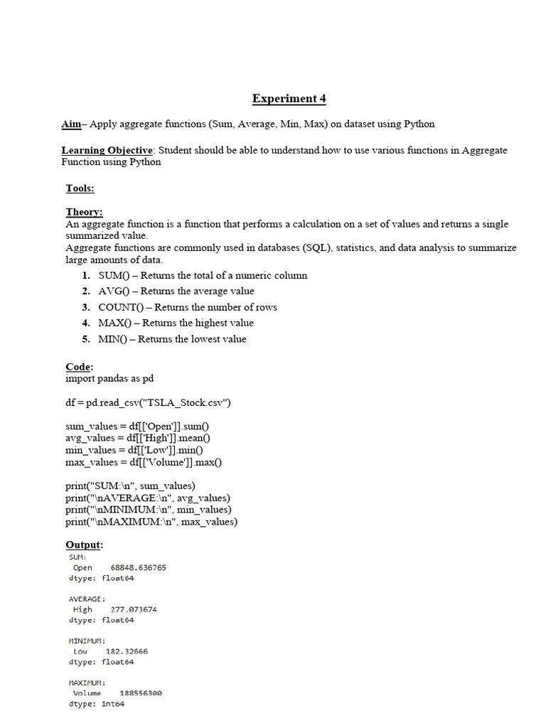 Experiment 4 | PDF