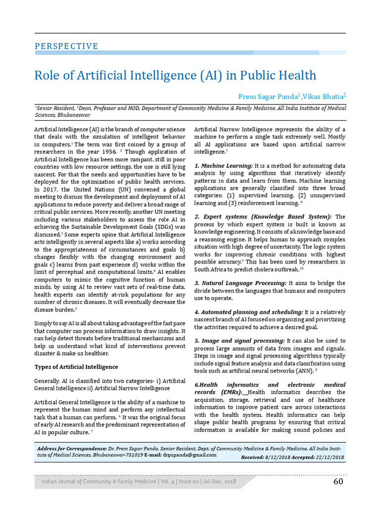 Role of Artificial Intelligence Ai in Public.12 | PDF | Artificial ...