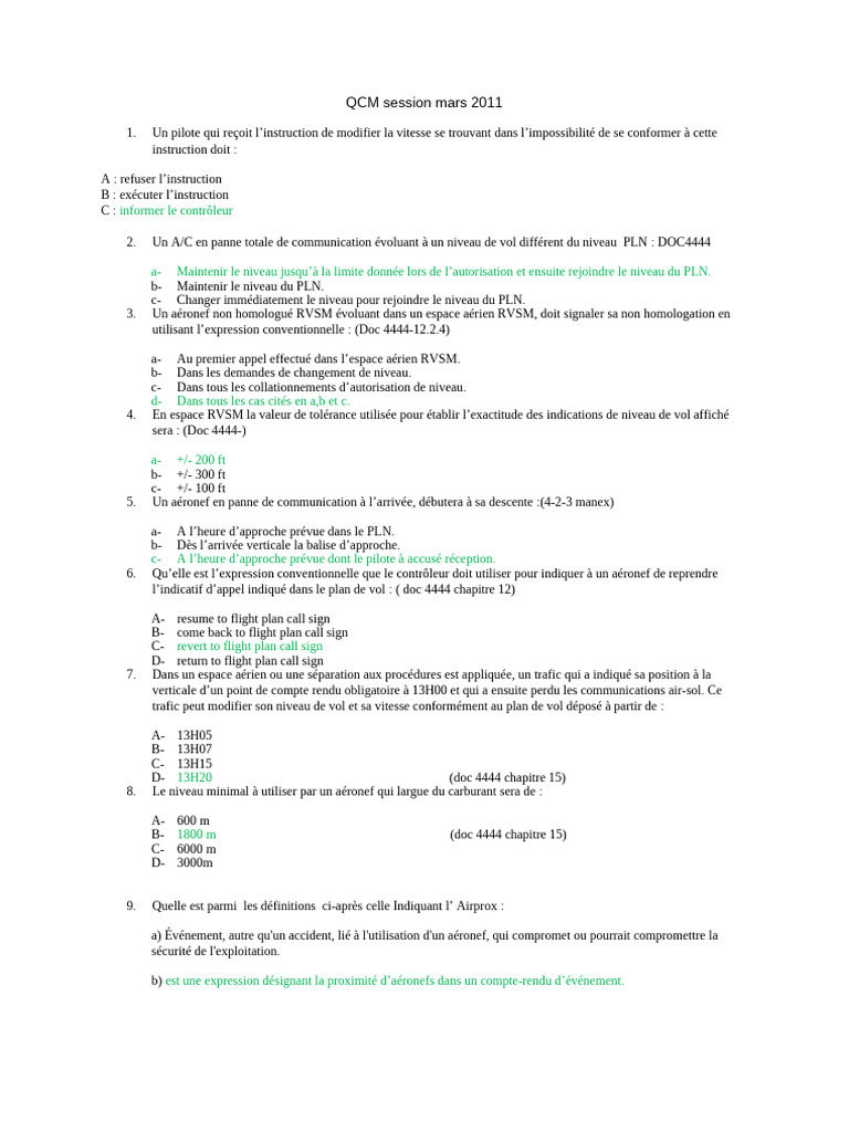 QCM Radar 5 | PDF