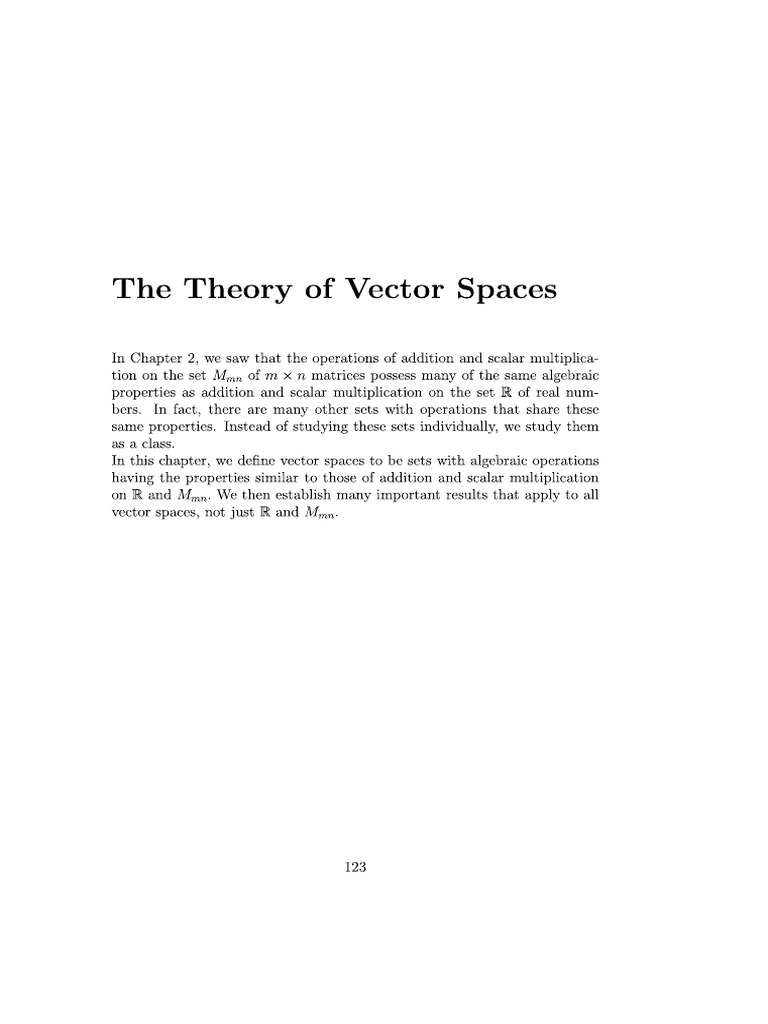 Vector Spaces | PDF