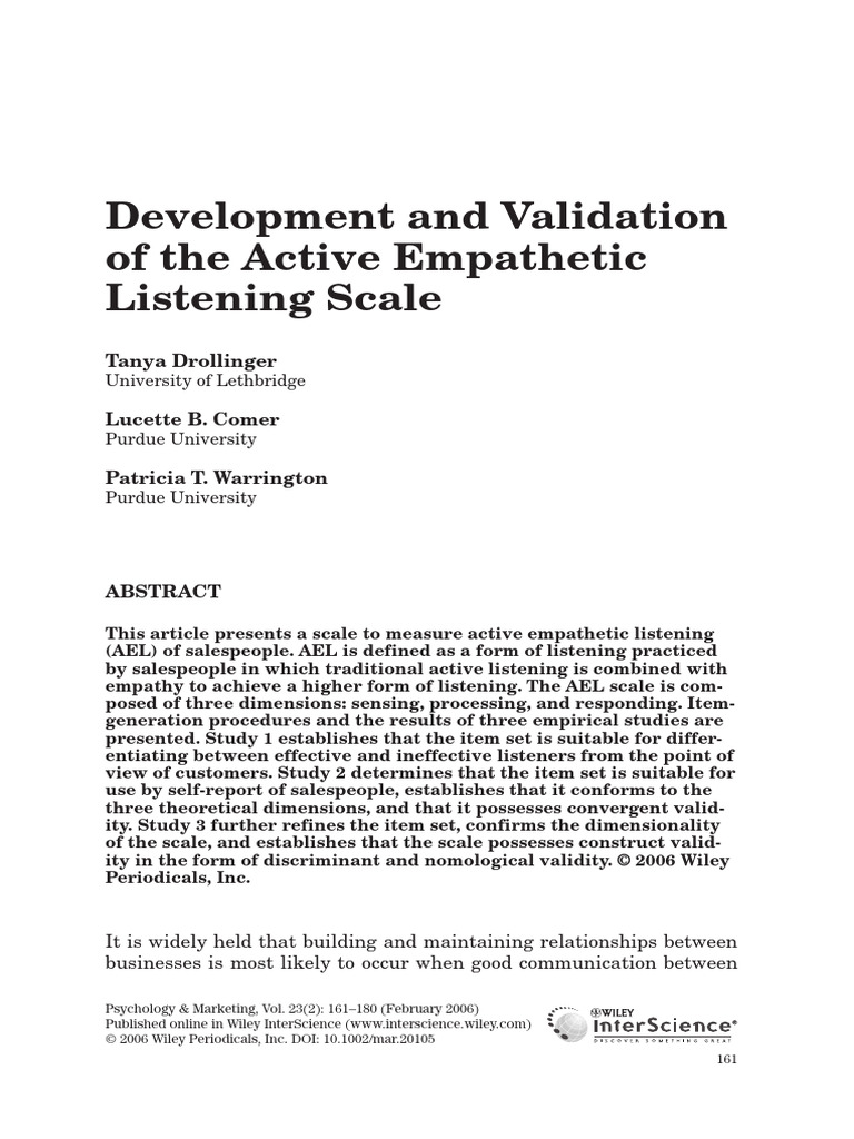 mar.201050 | PDF | Factor Analysis | Validity (Statistics)