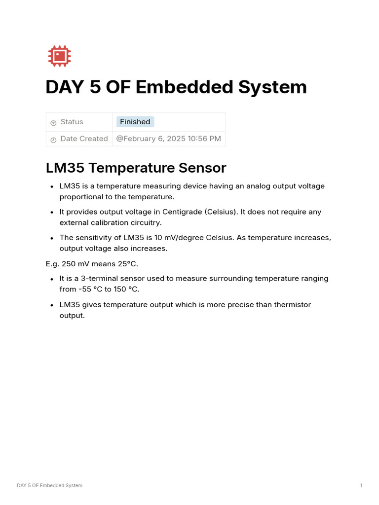 Day 1_ LM35 TEMP Sensor | PDF | Analog To Digital Converter ...