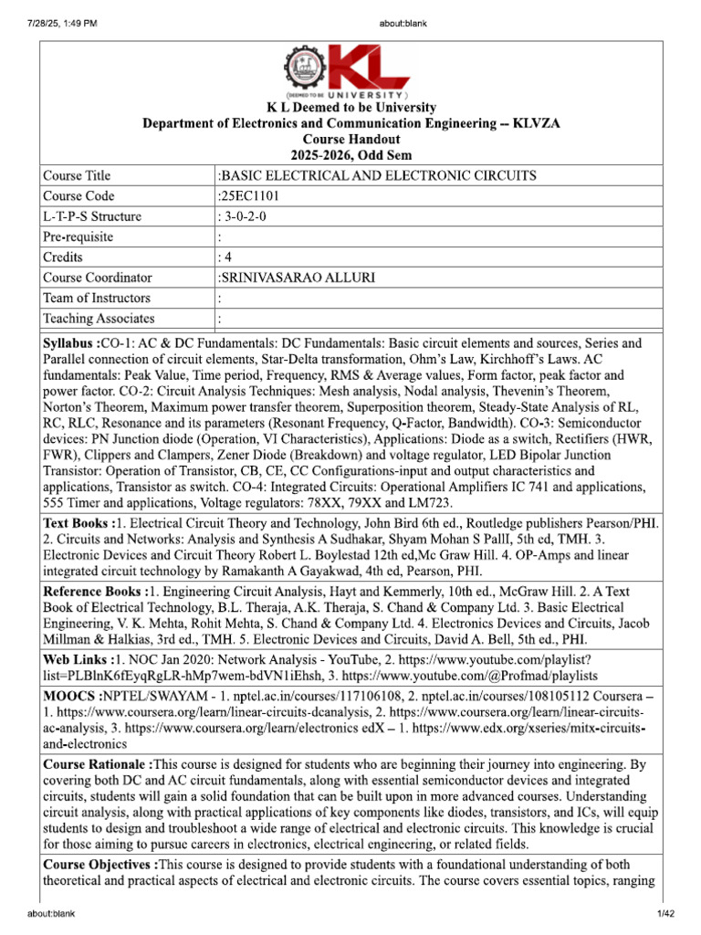 S01 - BEEC Handout Discussion | PDF