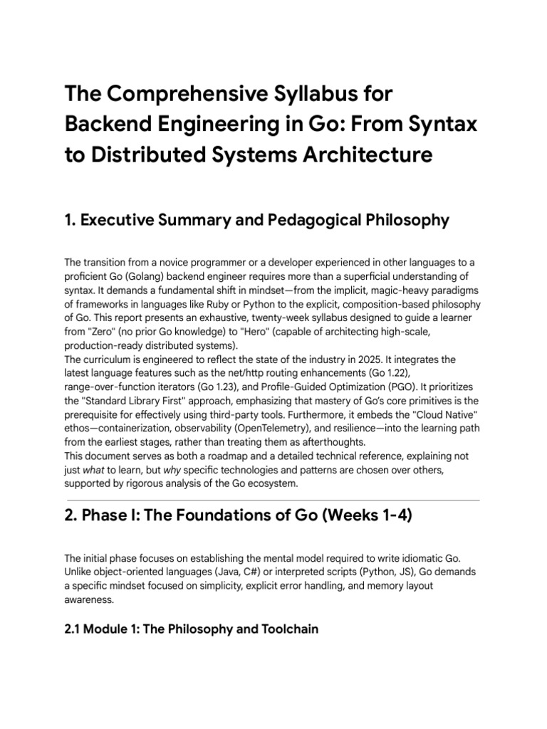 Go Backend Learning Roadmap | PDF | Pointer (Computer Programming ...