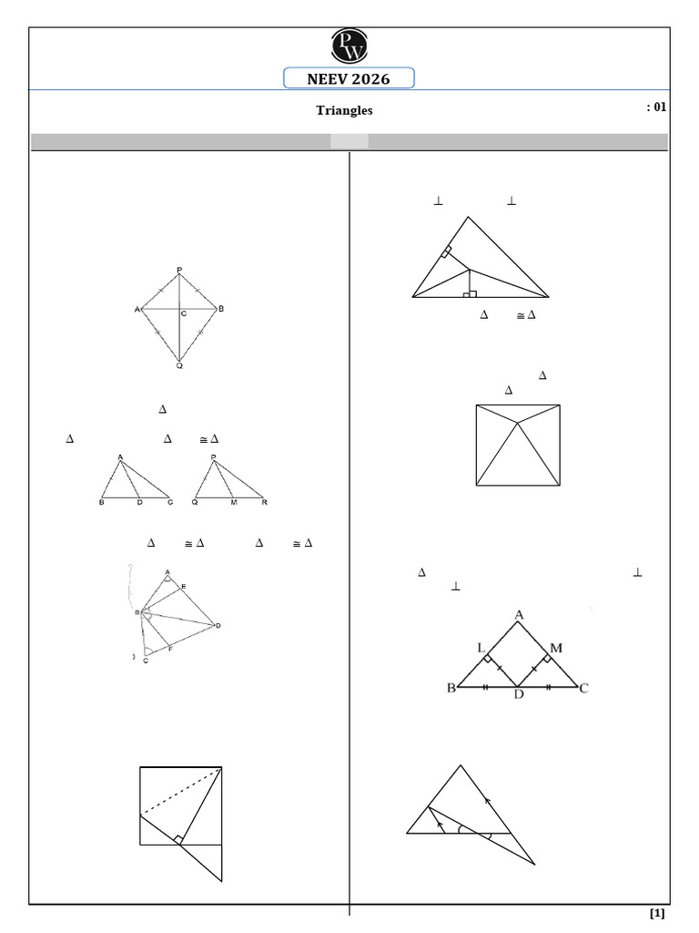 Triangles Pratice Sheet 01.PDF | PDF