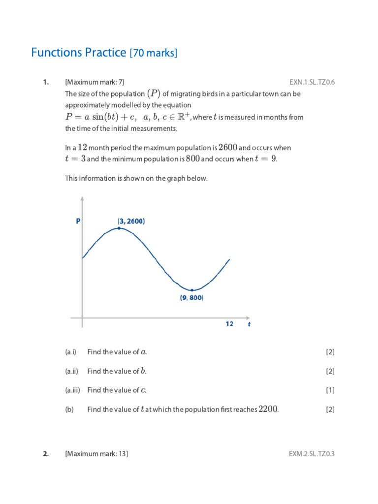 Functions Practice (2) | PDF | Applied Mathematics | Mathematics