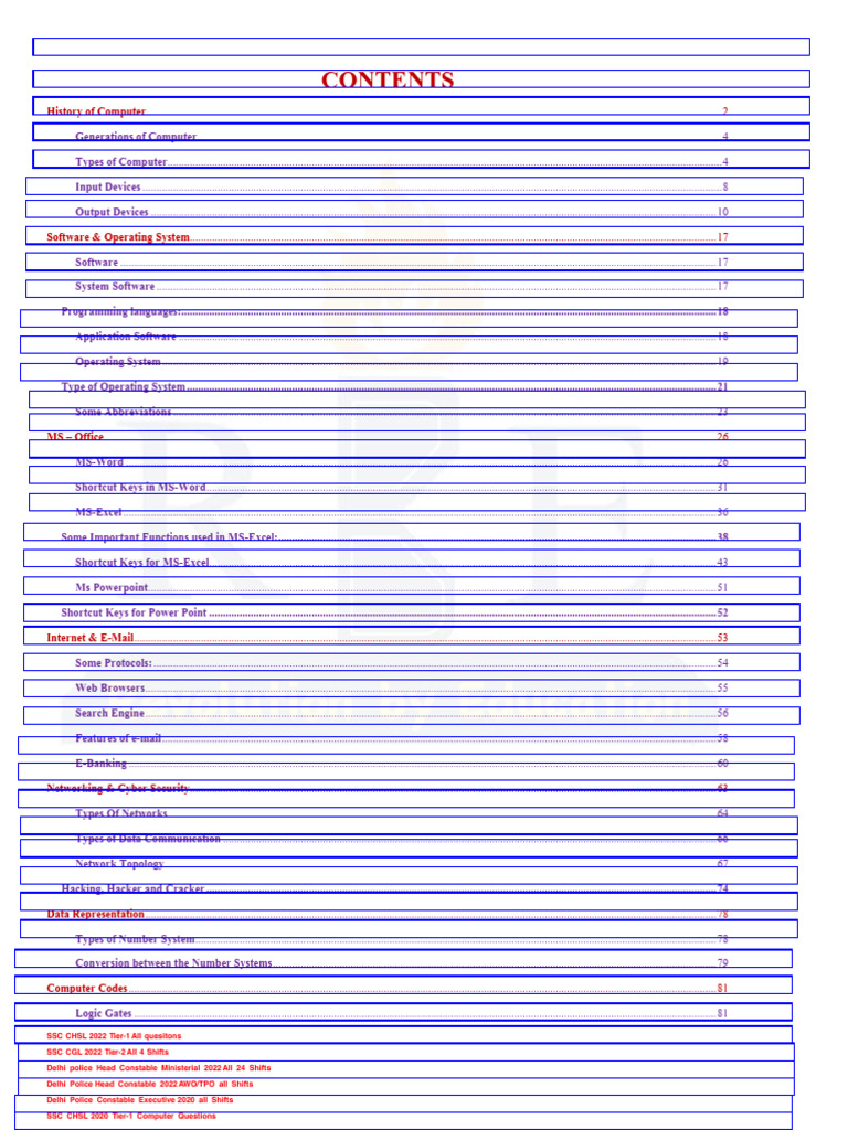 Computer 2.0 Batch RBE Ebook (With SSC TCS PYQ) | PDF | Microsoft ...