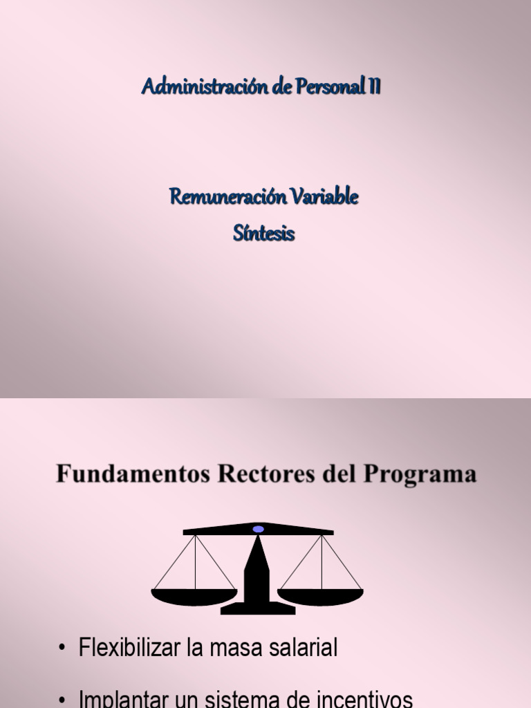 Presentacion Remuneracion Variable | PDF | Salario | Economias