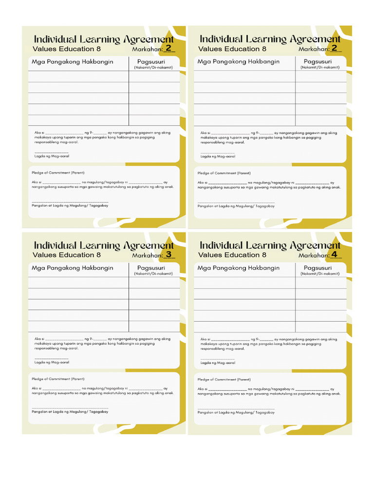 Inidividual Learning Agreement Esp.pdf | PDF