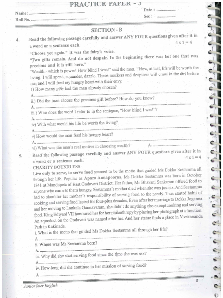 Practice Paper- 3 & 4 | PDF