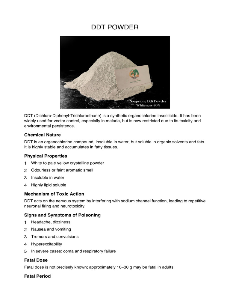 DDT Powder Forensic Notes With Image PDF | PDF