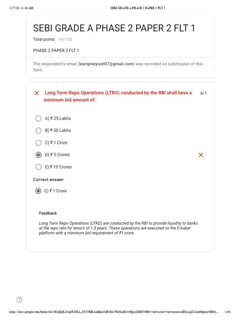 Sebi Grade A Phase 2 Paper 2 FLT 1 | PDF | Exchange Rate | Cash Flow ...